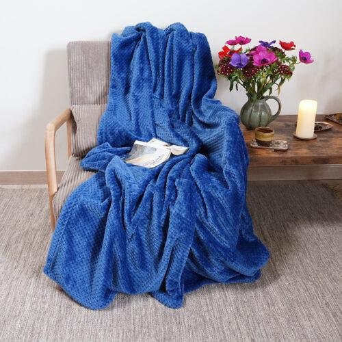 Plaid Super Moelleux majorelle 100% recyclé