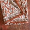 PLD360-PLD341-2 Nappe Alhambra coton imprimé blockprint terracotta