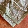 PLD361-PLD342-3 Nappe Alhambra en coton imprimé blockprint olive