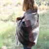 PLD387-2 Plaid doux laine mélangée Féroé écossais