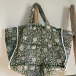 Grand sac cabas Amalfi en kantha imprimé blockprint - 1