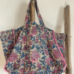 Grand sac cabas Amalfi en kantha imprimé blockprint - 3