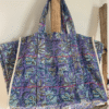 Grand sac cabas Amalfi en kantha imprimé blockprint