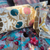 COU328-1 (2) Coussin long Havana kantha vintage brodé Suzani