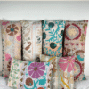COU328 Coussin long Havana kantha vintage brodé Suzani