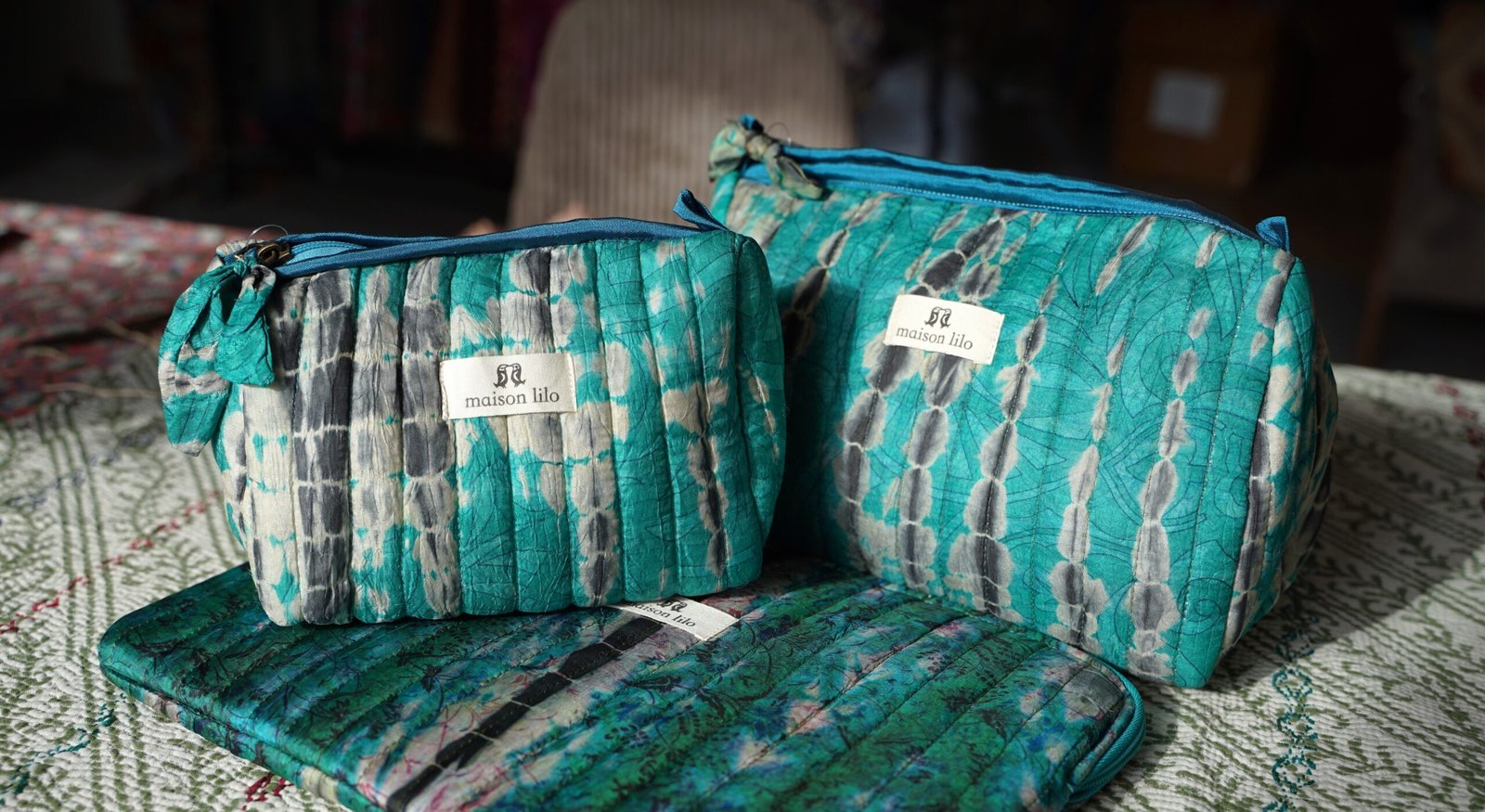 DSC08695 Grand sac cabas Amalfi en kantha imprimé blockprint