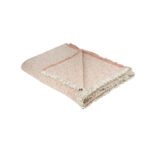 Plaid lin mélangé bouclette chiné - blush/écru