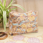Trousse de toilette Amalfi kantha vintage imprimée blockprint - 1