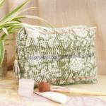 Trousse de toilette Amalfi kantha vintage imprimée blockprint - 4