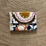 Pochette de soirée Riviera coton stonewash brodée Suzani - Blanc 2