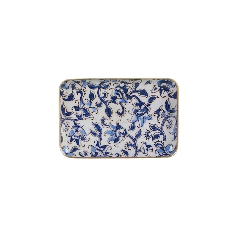 Plateau métal Ispahan bordure dorée