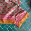PAR000-2-057-1 Grand foulard-paréo Vitamines en voile de coton imprimé blockprint