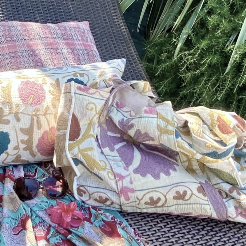 BAG028-18-3 Sac cabas Havana brodé Suzani #18 - pièce unique