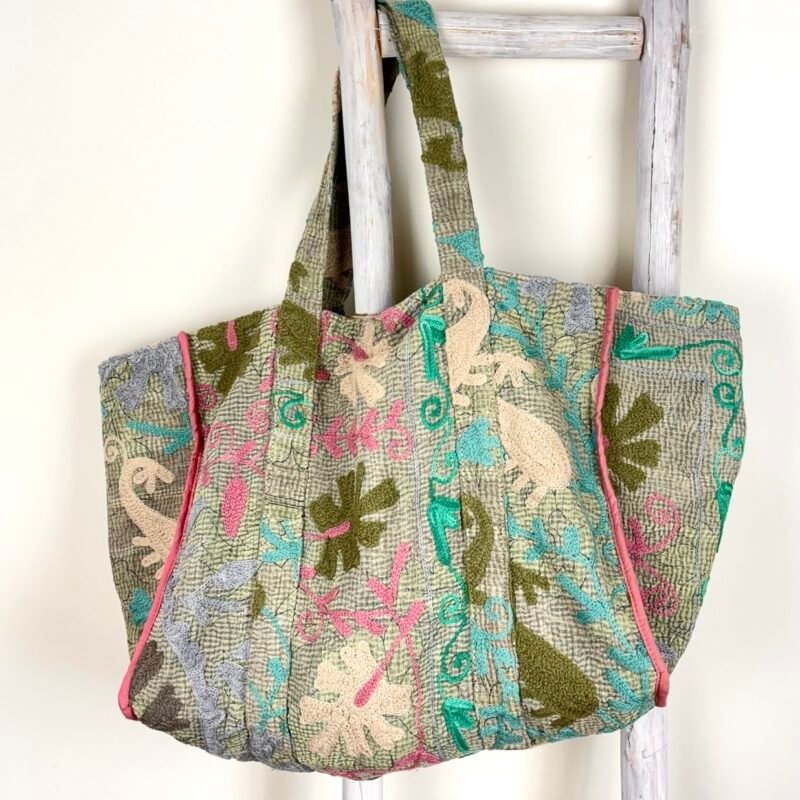 BAG028-20-1 Sac cabas Havana brodé Suzani #20- pièce unique