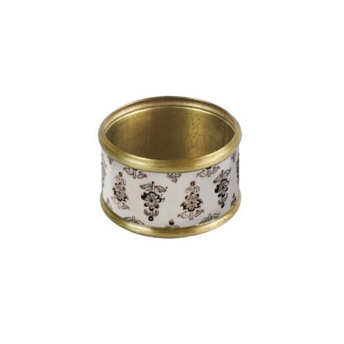 Lot de 2 ronds de serviette laiton émaillé  Hoya