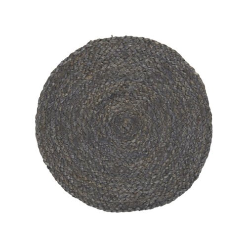 Lot de 4 sets de table ronds en jute gris