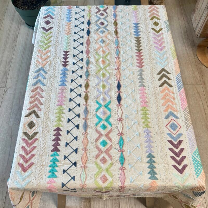 SUZ003-1-2 Tenture Suzani coton brodée main150 x 220 cm #1