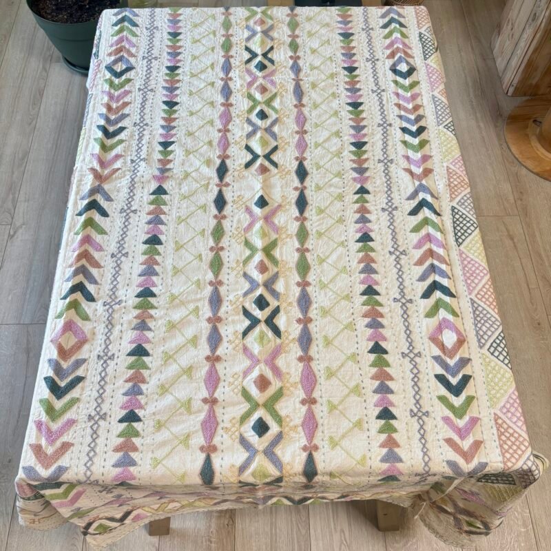 SUZ003-4-2 Tenture Suzani coton brodée main150 x 220 cm #4