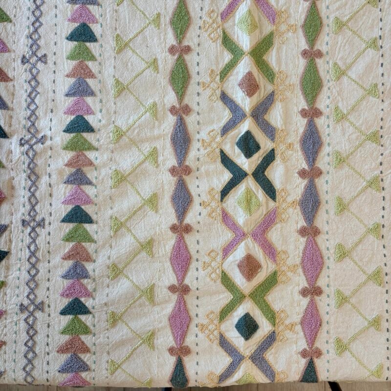 SUZ003-4-3 Tenture Suzani coton brodée main150 x 220 cm #4