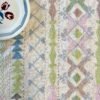 SUZ003-7-3 Tenture Suzani coton brodée main, coloris pastels #7