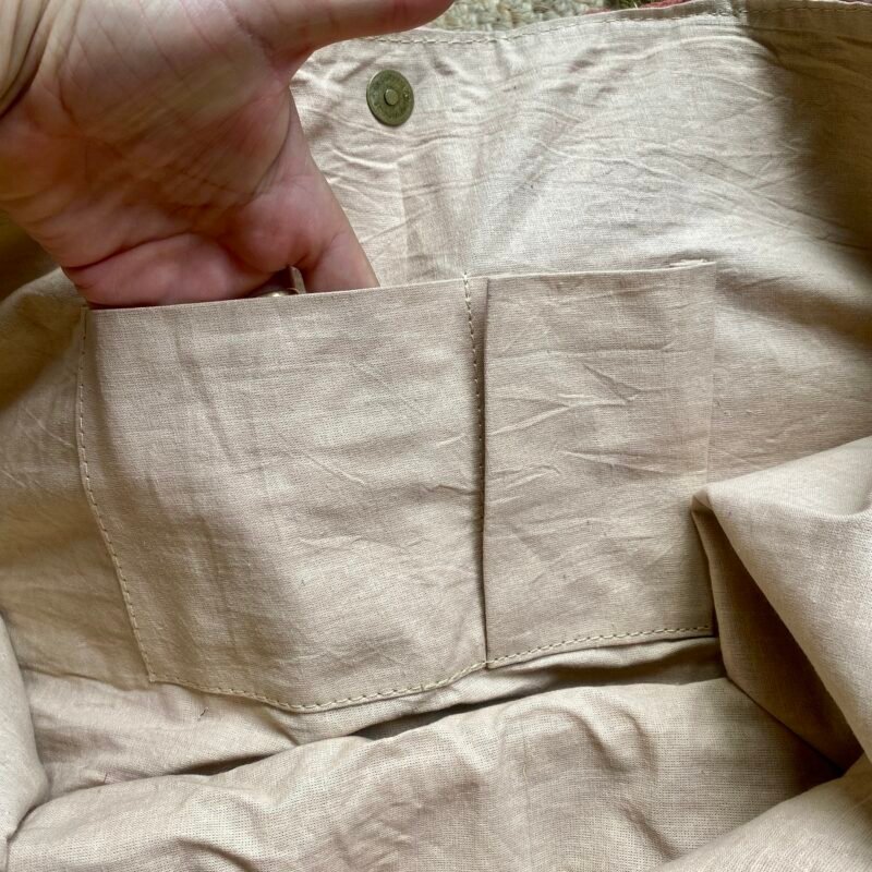 Sac cabas Ibiza brodé Suzani #4 - pièce unique