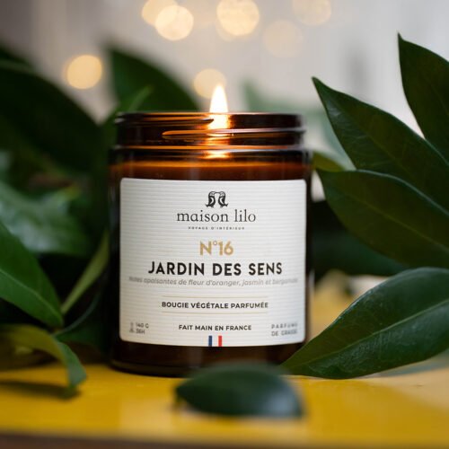 Bougie végétale parfumée N°16 Jardin des Sens- 140g