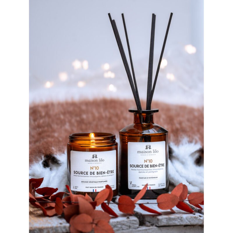 Parfum d'ambiance tiges de rotin N°10 Source de bien-être -180 ml