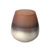 Photophore ou petit vase terracotta-doré
