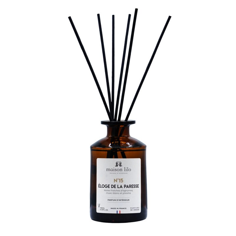 Parfum d'ambiance tiges de rotin N°15 Eloge de la paresse- 180 ml