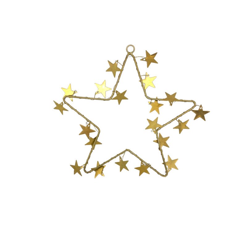 Grande étoile avec pampilles petites étoiles en laiton