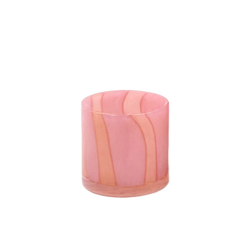 PHP225 Photophore en verre soufflé opaline/moka