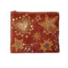 POC135 - Copie Pochette velours brodée Stars & hearts bois de rose