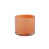 Photophore en verre soufflé peach-lilas