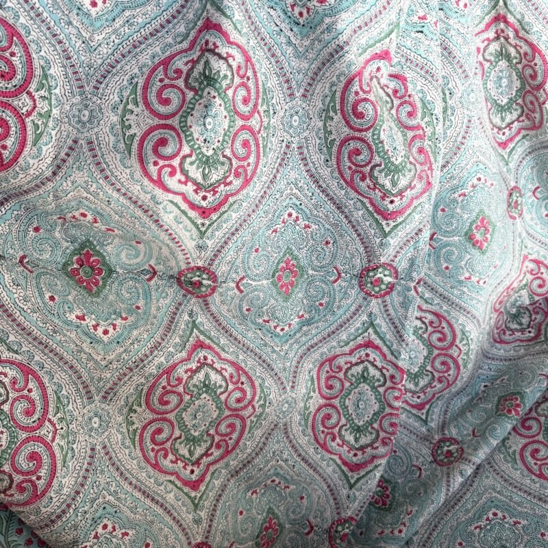 NAP000-44-NAP200-4-4 Nappe Madame de Sévigné en coton imprimé blockprint