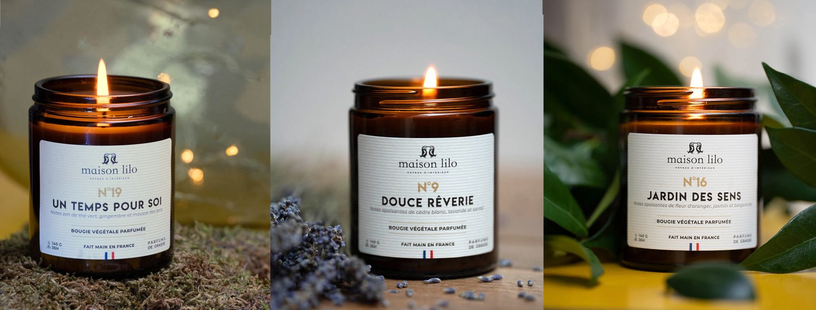 Bougie végétale parfumée N°16 Jardin des Sens- 140g
