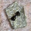 PAR004-5 Grand foulard-paréo Alhambra olive en voile de coton imprimé blockprint